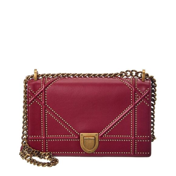 Dior Handbags - Dior Red Calfskin Leather Diorama Flap Ba (Authentic Pre-Loved)